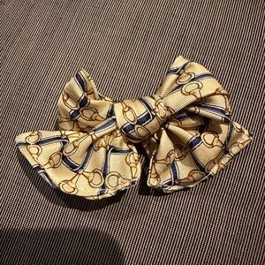 Upcycled silk bow